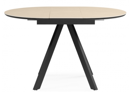 Керамический стол Трейси 90 okara light yellow, черный