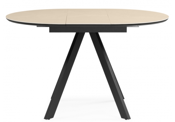 Керамический стол Трейси 90 okara light yellow, черный