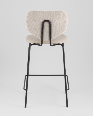 Стул полубарный Masey бежевый с бежевой экокожей