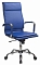 Кресло руководителя Бюрократ CH-993 синий эко.кожа крестовина металл хром