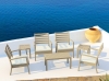 Столик пластиковый журнальный Ocean Side Table бежевый