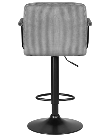 Стул барный KRUGER ARM BLACK серый вельвет Стул барный KRUGER ARM BLACK серый вельвет