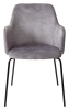 Стул AMARETTO VT5001-7 античный светло-серый, велюр без пальчикового эффекта, черный каркас