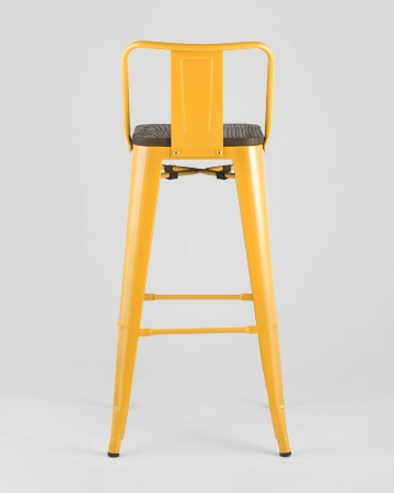 Стул барный TOLIX WOOD со спинкой желтый Стул барный TOLIX WOOD со спинкой желтый
