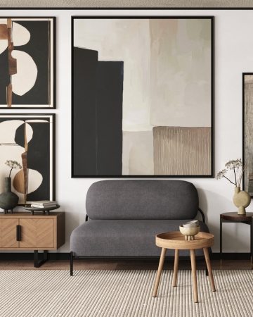 Диван Стоун рогожка тёмно-серый