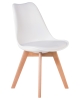 Набор 4 шт Стул обеденный JERRY SOFT, ножки светлый бук сиденья белый (W-02)