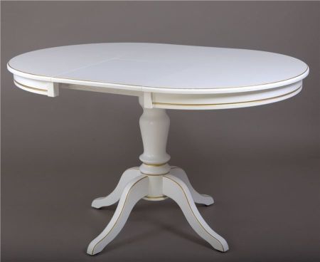 Стол "Эгина-2" белый, патина золото