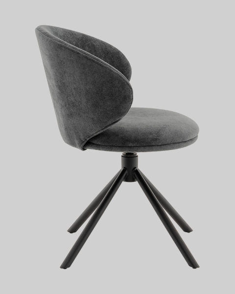 Стул Труфальд велюр темно-серый