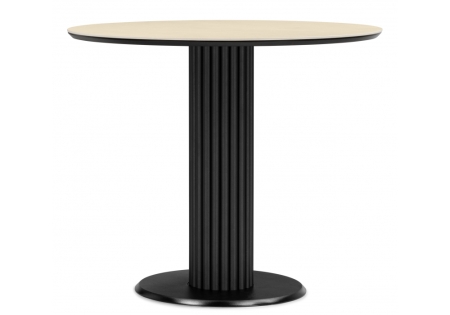 Керамический стол Кэмерон 90 okara light yellow, черный