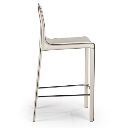 Полубарный стул Barrie кожа бежевый