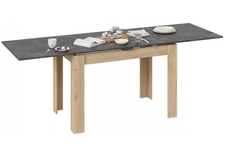 Стол деревянный Промо Тип 4 дуб крафт золотой, ателье темное