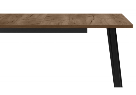 Стол деревянный Кортни 117 (157) x 77 дуб крафт табачный, черный матовый