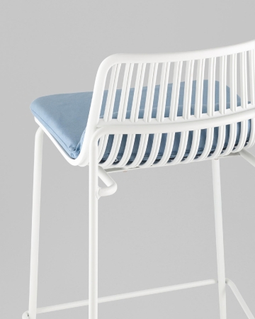 Стул барный Louran с подушкой белый