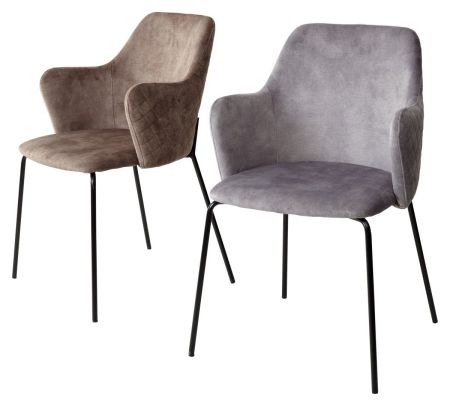 Стул AMARETTO VBP208 античный серо-бежевый, черный каркас