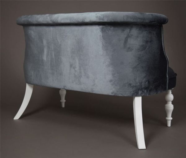 Диван Бархат эмаль белая, 25 - грязно-голубой