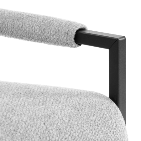 Диван Charli LUX/Чарли Люкс серый с черным основанием