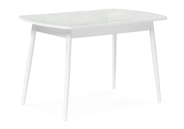 Стеклянный стол Бейкер 120(152)х70х75 белый