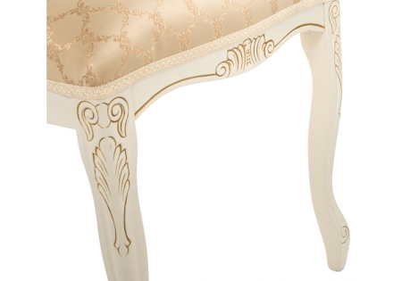 Стул деревянный Лауро патина золото, бежевый тесьма 11