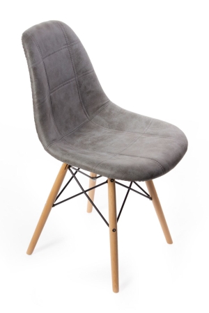 Стул Eames DSW leather серый