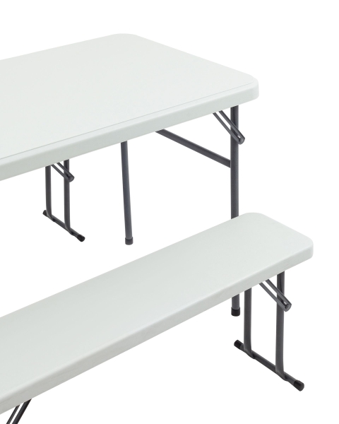 Комплект стола и двух скамеек Кейт белый