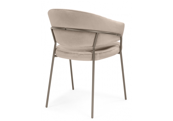 Стул на металлокаркасе Лео светло-коричневый (H-61), коричневый