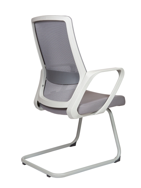 Кресло офисное Pino CF серый, ткань и пластик, мягкое сиденье, с подлокотниками