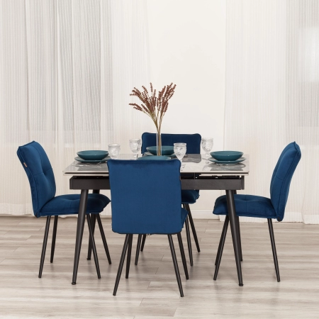 Стол обеденный Lord Grey/Лорд Грей серый и черный