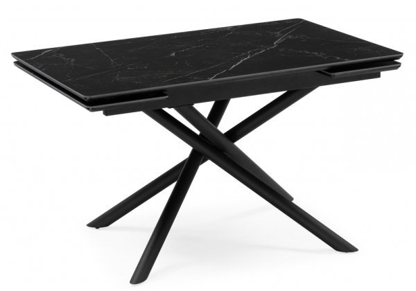 Керамический стол Мэриан 120(180)х80 shakespeare black, черный