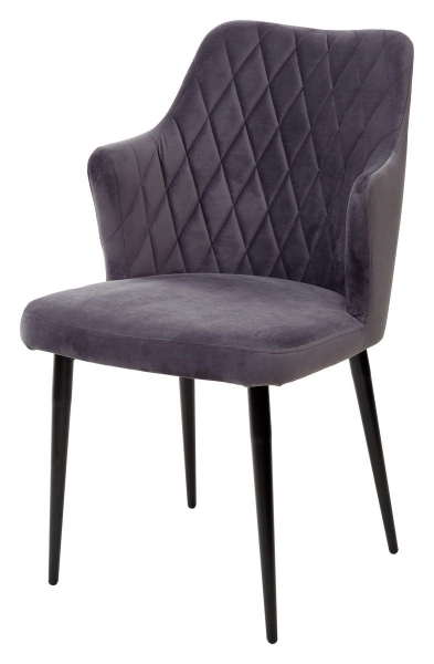 Стул HERMAN серый #27 велюр, черный каркас Стул HERMAN серый #27 велюр, черный каркас