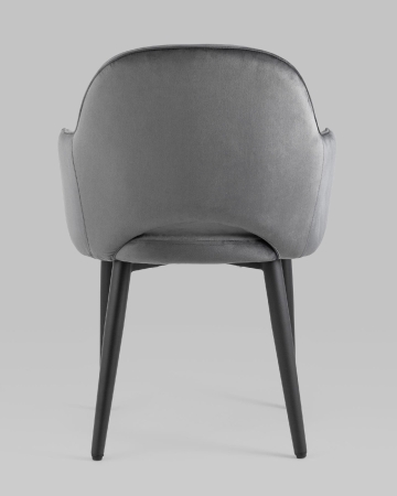 Стул Венера ткань и металл, серый и черный