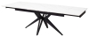 Стол FORIO 160 MATT WHITE MARBLE SINTERED STONE, BLACK