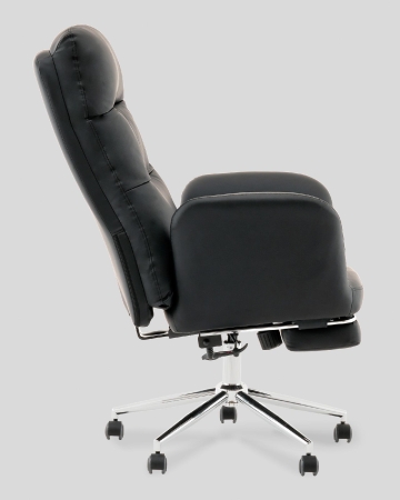 Кресло руководителя Solid TopChairs с оттоманкой черный