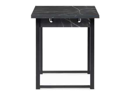 Стол деревянный Форли 90(150)х67 файерстоун, черный матовый