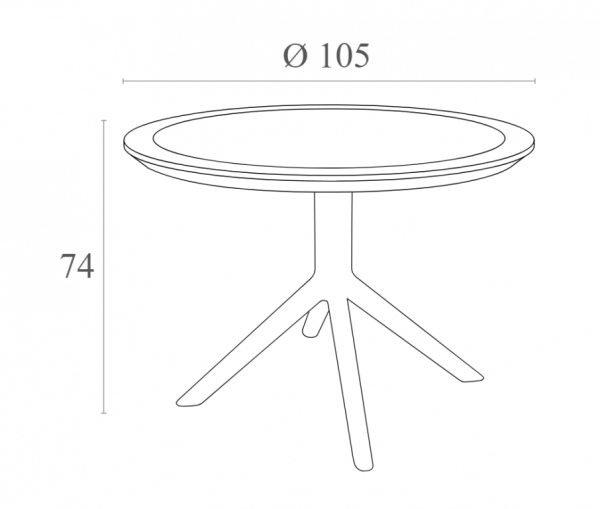 Стол пластиковый Siesta Contract Sky Table Ø105 Стол пластиковый Siesta Contract Sky Table Ø105