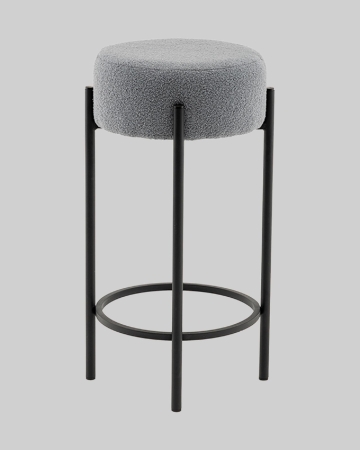 Стул барный Беккет букле светло-серый