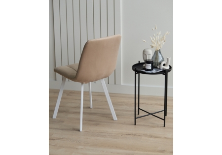 Стул на металлокаркасе Чилли бежевый, белый