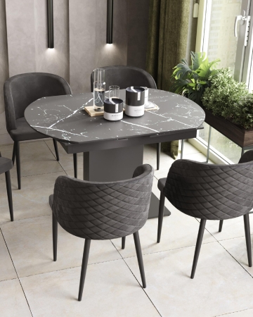 Стул Оскар велюр серый