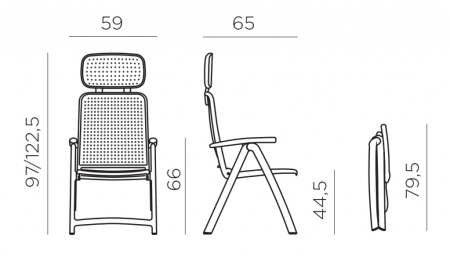 Кресло пластиковое складное Acquamarina
