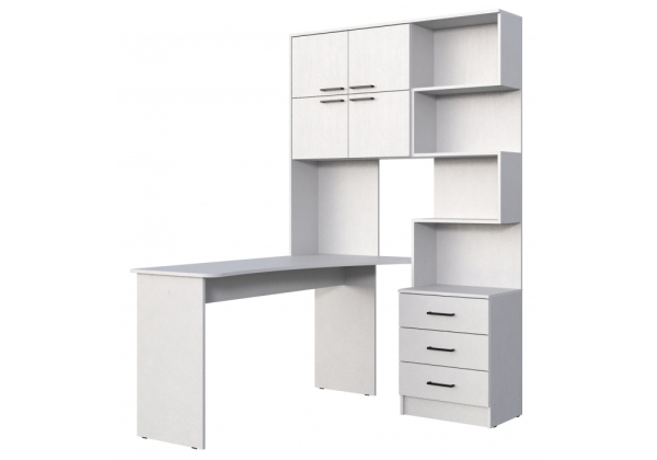 Компьютерный стол Эльброни левый белый