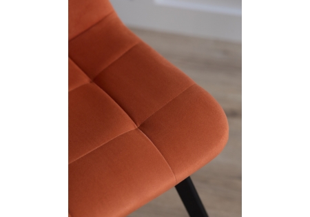 Стул на металлокаркасе Чилли терракотовый, черный