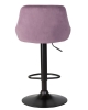 Стул барный LOGAN черный пудрово-сиреневый велюр MJ9-52