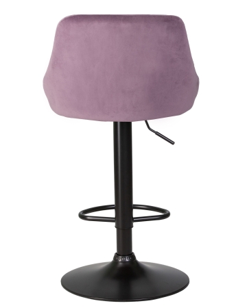 Стул барный LOGAN черный пудрово-сиреневый велюр MJ9-52