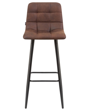 Набор 2 шт Стул барный NICOLE, черные матовые ножки, коричневая микрофибра (PK-03)