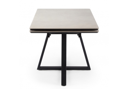Керамический стол Памелла 140(200)х80 carmen light grey, черный