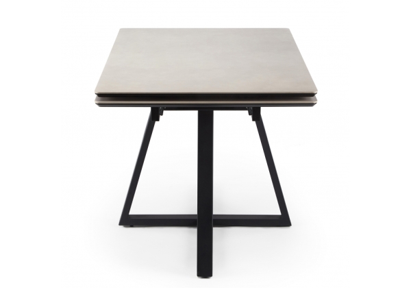 Керамический стол Памелла 140(200)х80 carmen light grey, черный