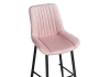 Полубарный стул Седа велюр розовый, черный