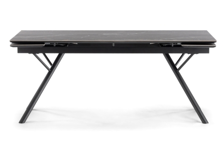 Керамический стол Ворен 180(240)x90 черный кварц, черный