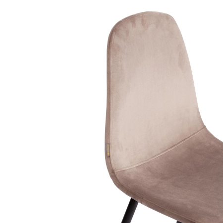 Стул BREEZE (mod. JSC-58) велюр и металл, бежевый и черный