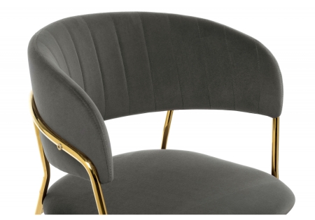 Стул на металлокаркасе Kamelia темно-серый, золотой