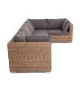 Трансформирующийся диван "Лунго" из искусственного ротанга (гиацинт), цвет соломенный
